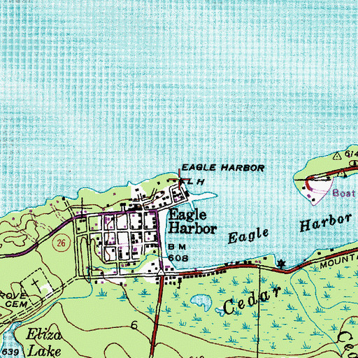 Topographic Map of Eagle Harbor Lighthouse, MI