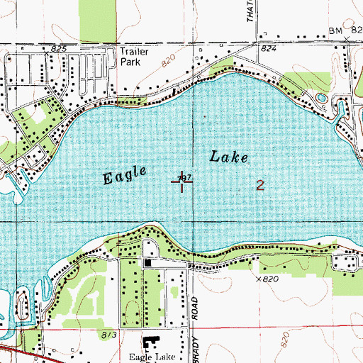 Topographic Map of Eagle Lake, MI