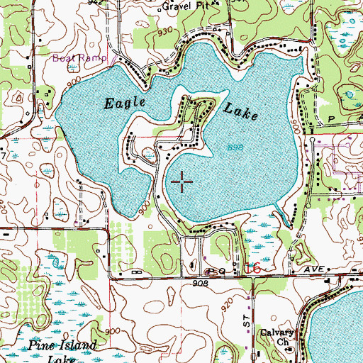 Topographic Map of Eagle Lake, MI