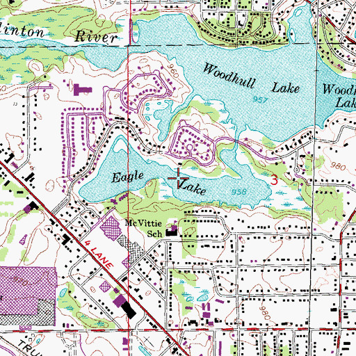 Topographic Map of Eagle Lake, MI