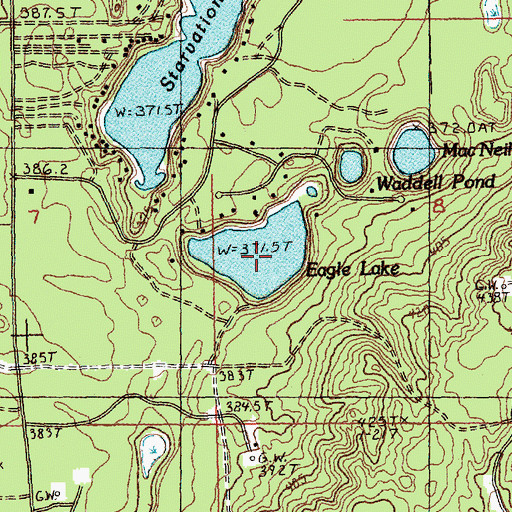 Topographic Map of Eagle Lake, MI