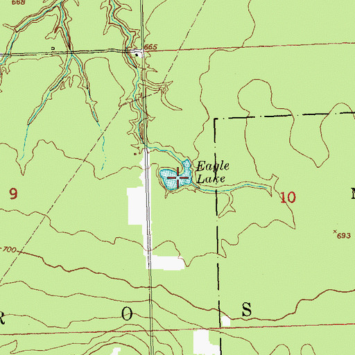 Topographic Map of Eagle Lake, MI