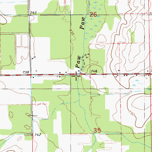 Topographic Map of Eagle Lake Drain, MI