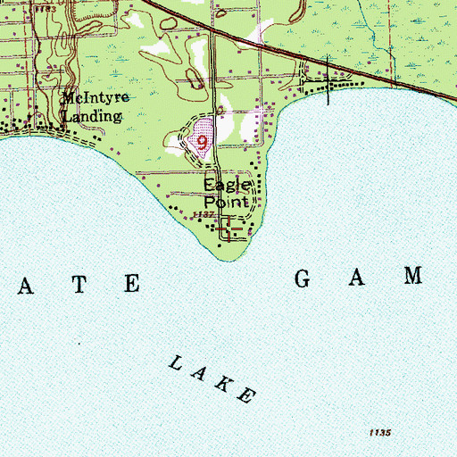 Topographic Map of Eagle Point, MI