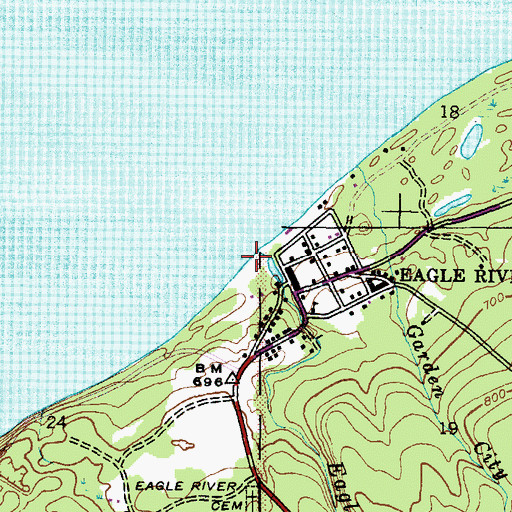 Topographic Map of Eagle River, MI
