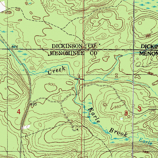 Topographic Map of Earle Brook, MI