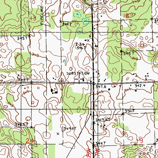Topographic Map of East Boardman Church, MI