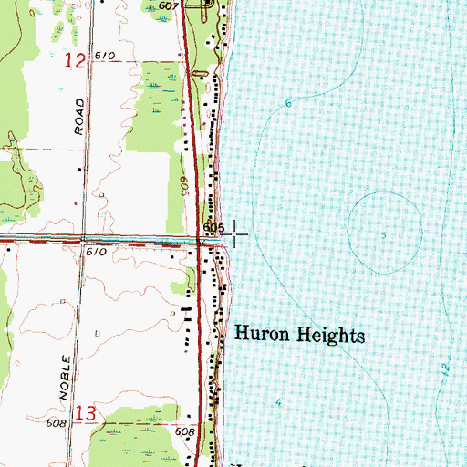 Topographic Map of East Branch Au Gres River, MI