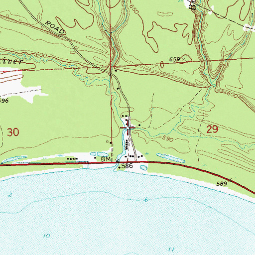 Topographic Map of East Branch Black River, MI