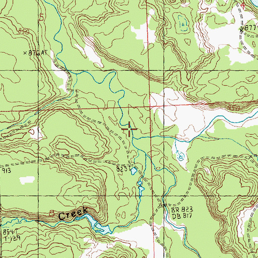 Topographic Map of East Branch Black River, MI