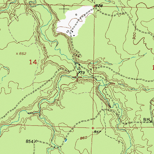 Topographic Map of East Branch Graveraet River, MI