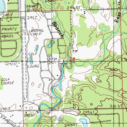 Topographic Map of East Branch Little Muskegon River, MI