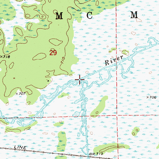 Topographic Map of East Branch Sage River, MI