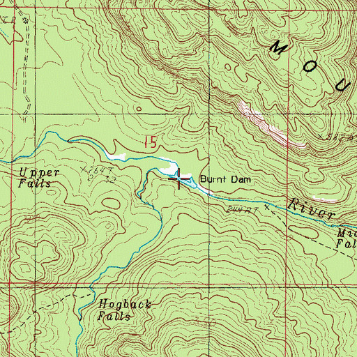 Topographic Map of East Branch Salmon Trout River, MI