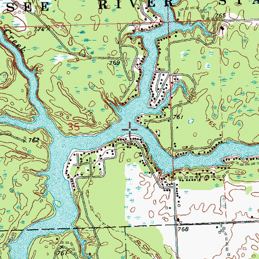 Topographic Map of East Branch Tittabawassee River, MI
