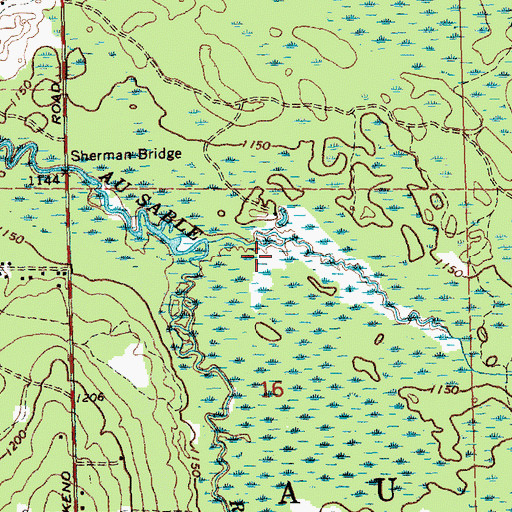Topographic Map of East Creek, MI
