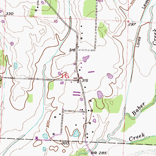 Topographic Map of Allbrook, AR