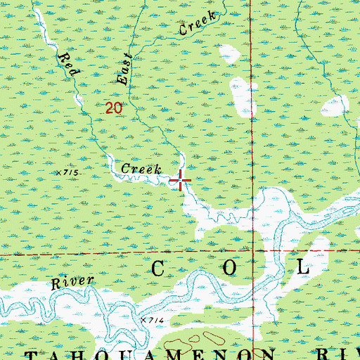Topographic Map of East Creek, MI