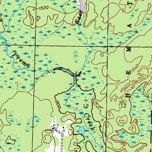 Topographic Map of East Fork Premo Creek, MI