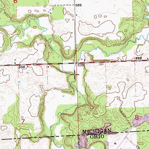 Topographic Map of East Fork West Branch Saint Joseph River, MI