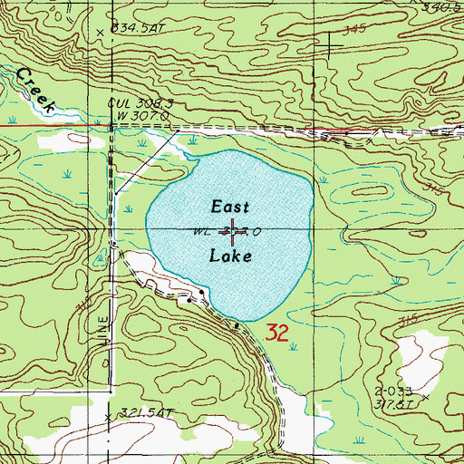 Topographic Map of East Lake, MI