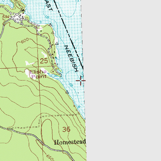 Topographic Map of East Neebish Channel, MI