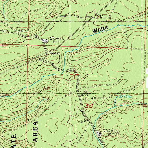 Topographic Map of Battle Hill School (historical), AR