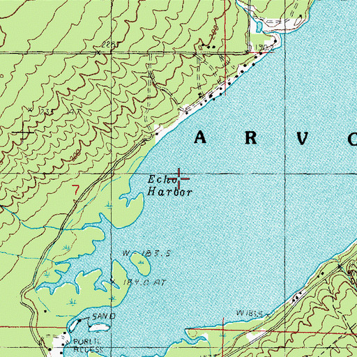 Topographic Map of Echo Harbor, MI