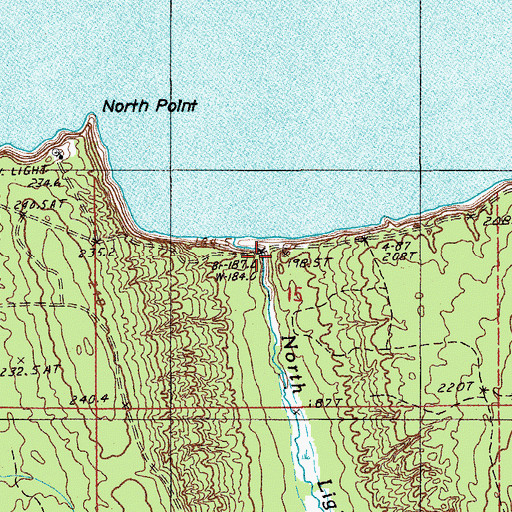 Topographic Map of Echo Lake Creek, MI