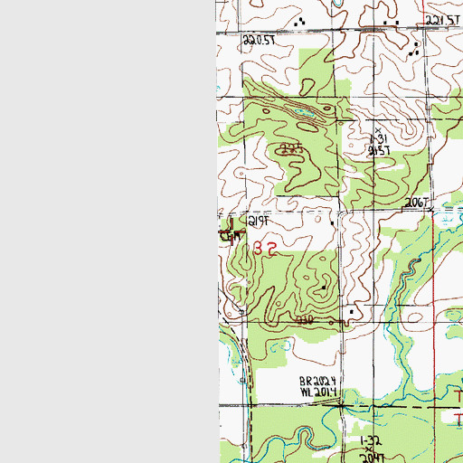 Topographic Map of Eden Cemetery, MI
