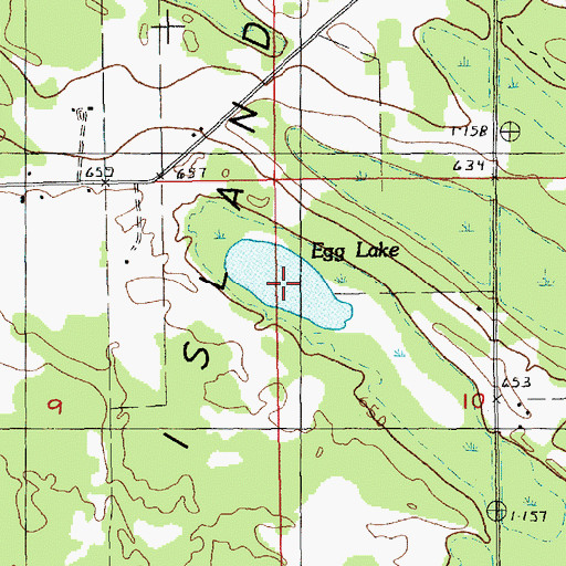 Topographic Map of Egg Lake, MI