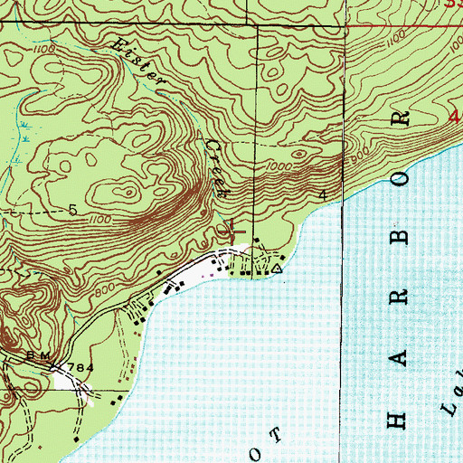 Topographic Map of Eister Creek, MI