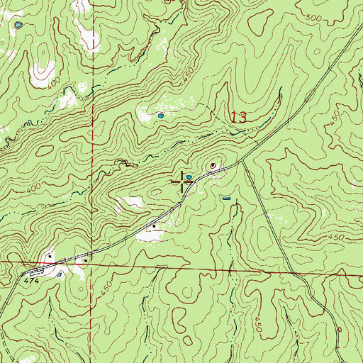 Topographic Map of Browns School (historical), AR