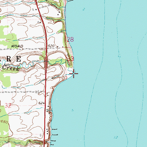 Topographic Map of Elk Creek, MI
