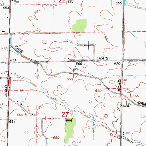 Topographic Map of Elkton Fair Drain, MI