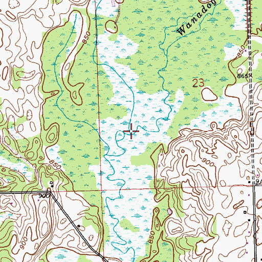 Topographic Map of Ellis Creek, MI