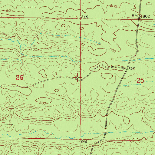 Topographic Map of Cedar Glade (historical), AR