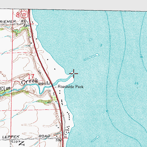 Topographic Map of Elm Creek, MI