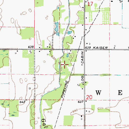 Topographic Map of Elm Valley, MI