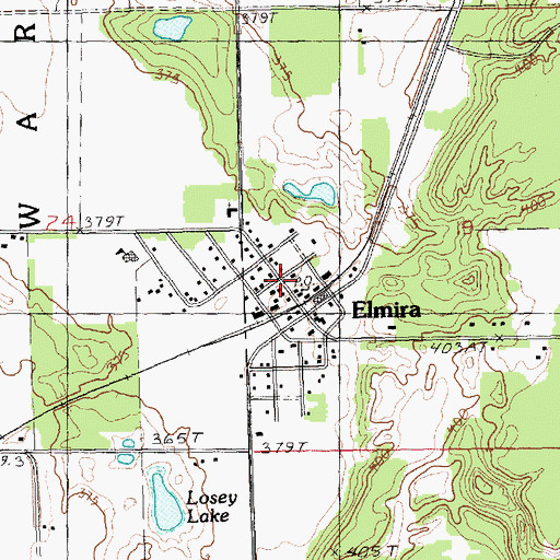 Topographic Map of Elmira, MI