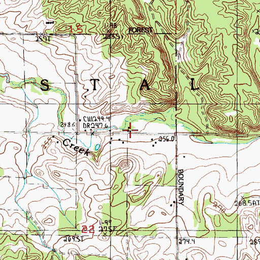 Topographic Map of Elmwood School, MI