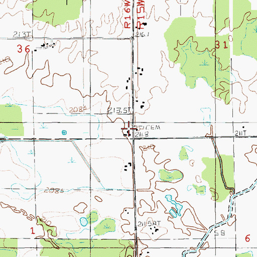 Topographic Map of Emanuel Church, MI