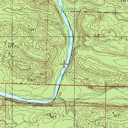 Topographic Map of Church Ford, AR