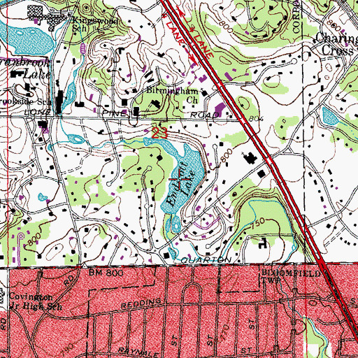 Topographic Map of Endicott Lake, MI
