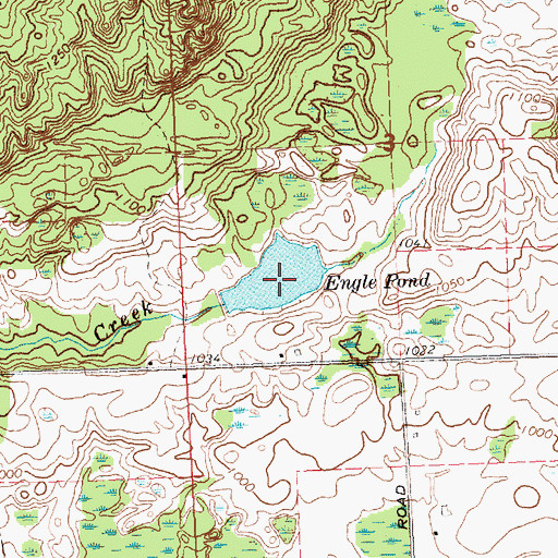Topographic Map of Engle Pond, MI