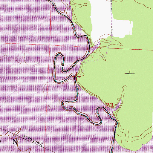 Topographic Map of Cottonshed Landing Use Area, AR