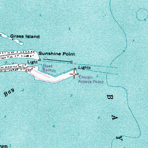 Topographic Map of Ensign Access Point, MI