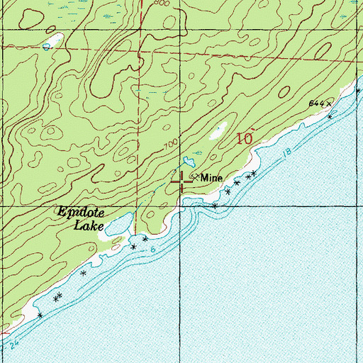 Topographic Map of Epidote Mine, MI