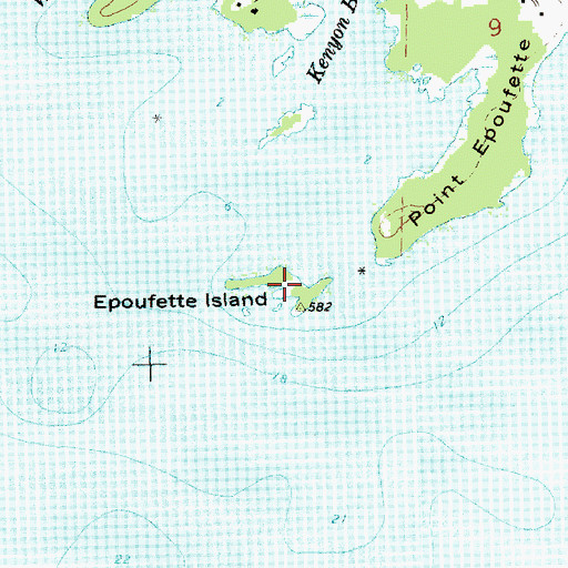 Topographic Map of Epoufette Island, MI