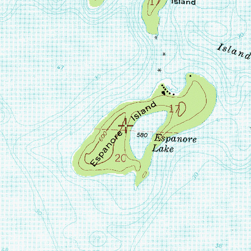 Topographic Map of Espanore Island, MI